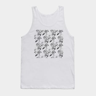 Black and White music notes Tank Top